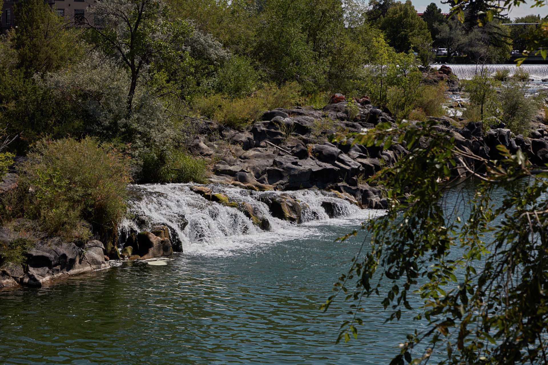Snake River falls along the Idaho Falls greenbelt