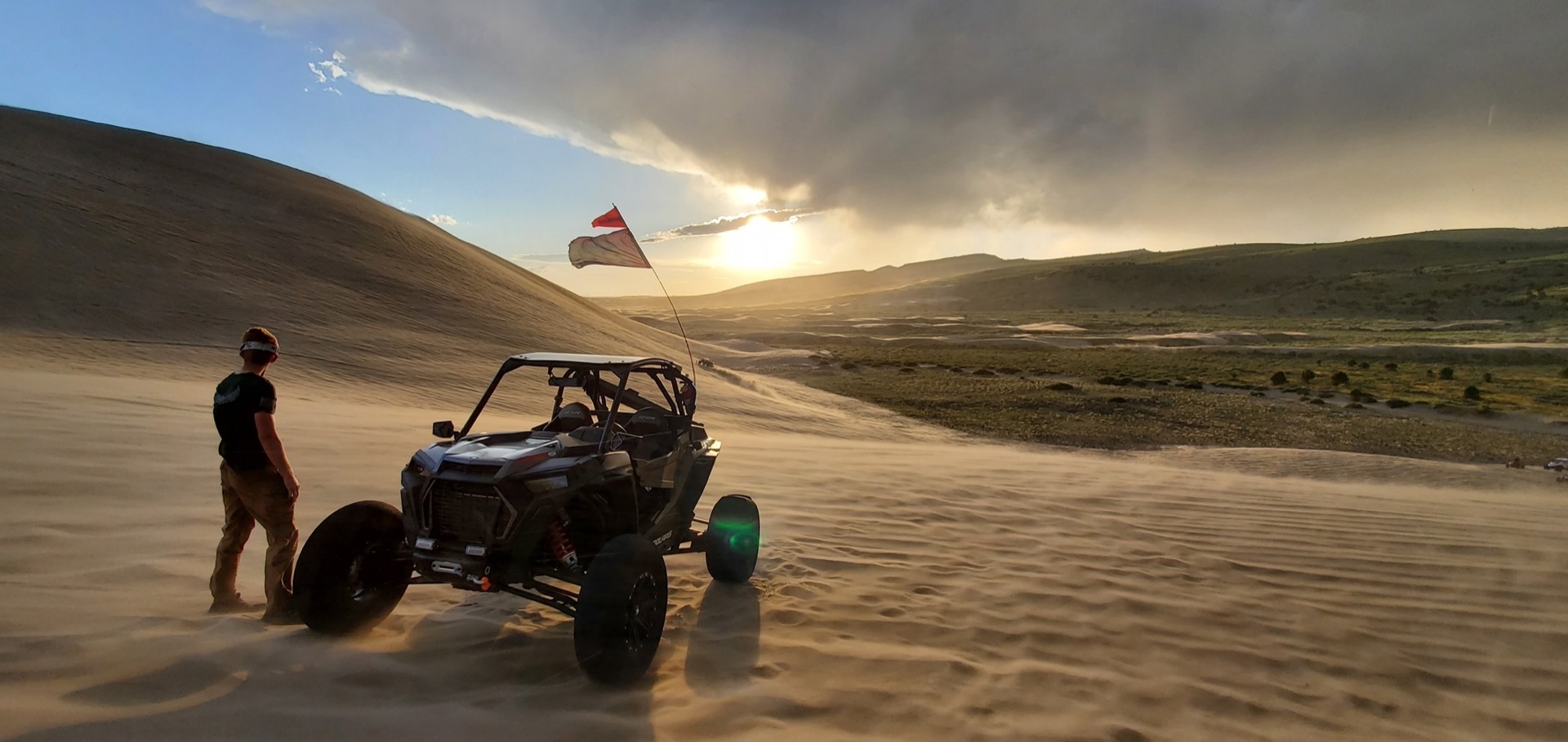 Windy evening light over the Saint Anthony Sand Dunes