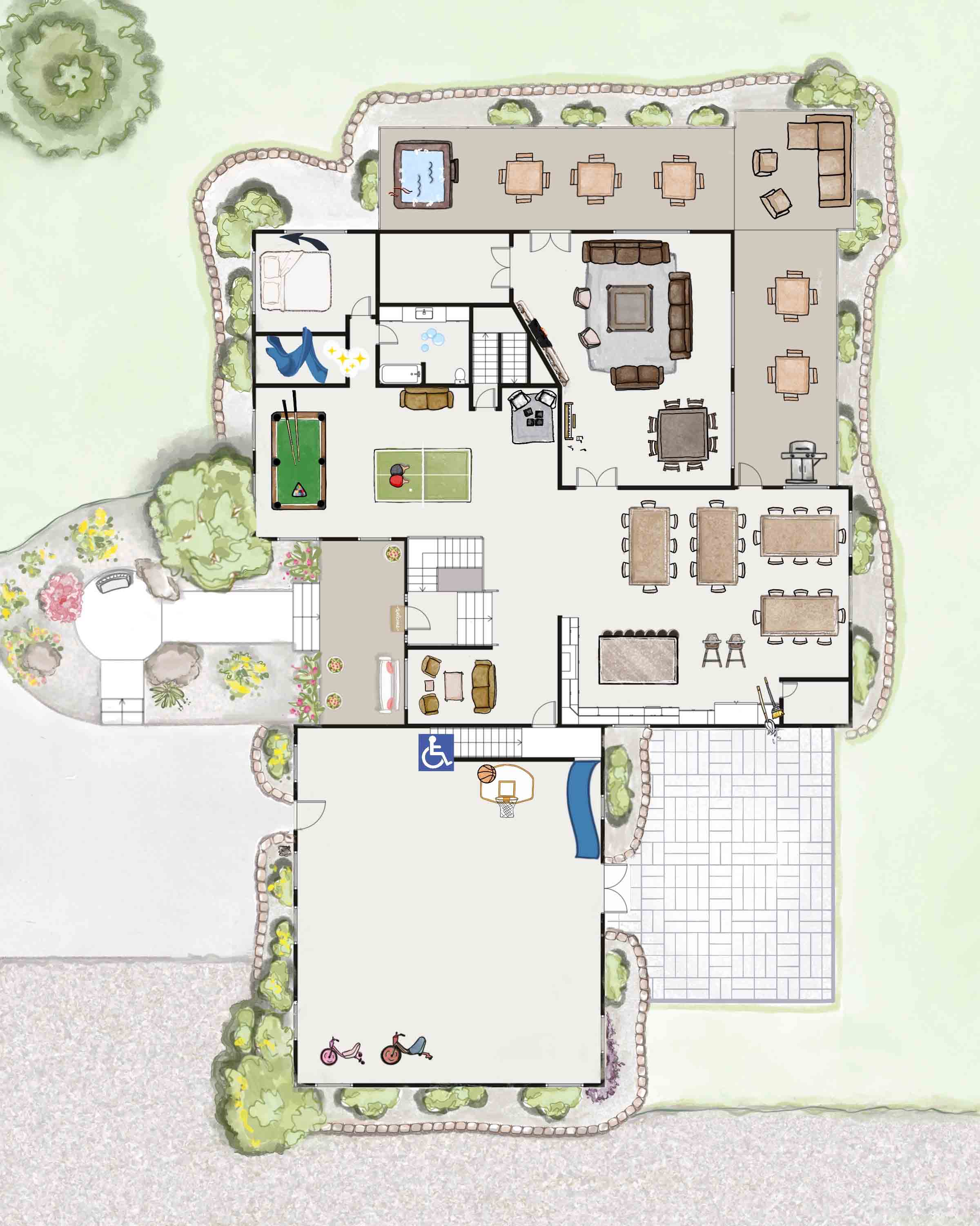 Top level floor plan